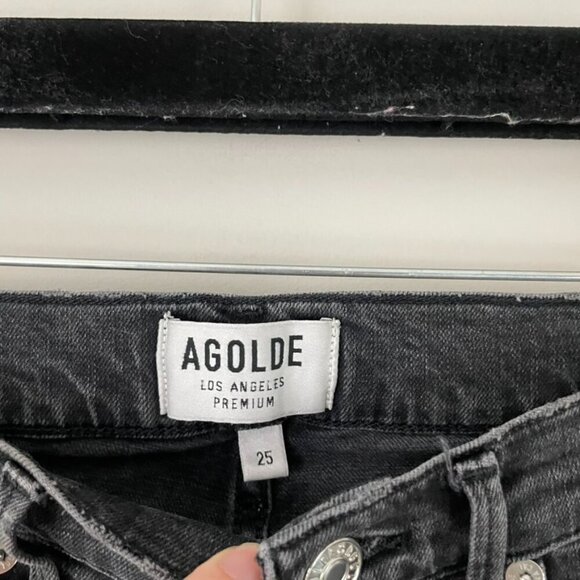 AGOLDE Sophie High Waisted Distressed Ankle Skinny Jeans Size 25 - Picture 5 of 7
